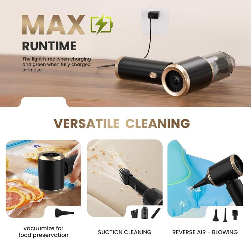 Powerful Handheld Wireless Vacuum Cleaner, with Strong Suction for Home | Car | Desktop Cleaning, Car Detailing Accessories, Cleaning Supplies