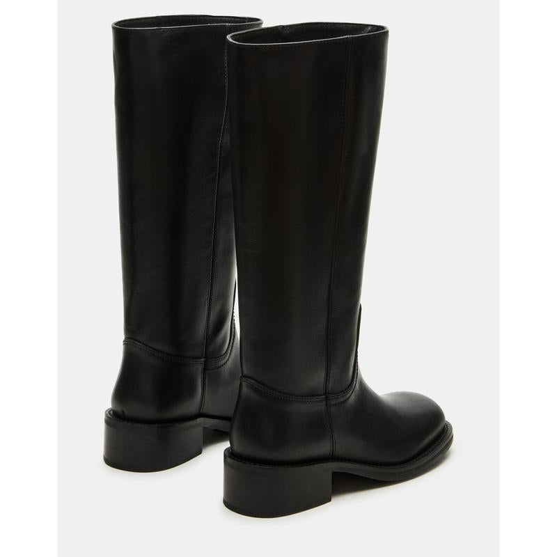 Steve Madden RIGGS BLACK LEATHER WIDE CALF - Wide