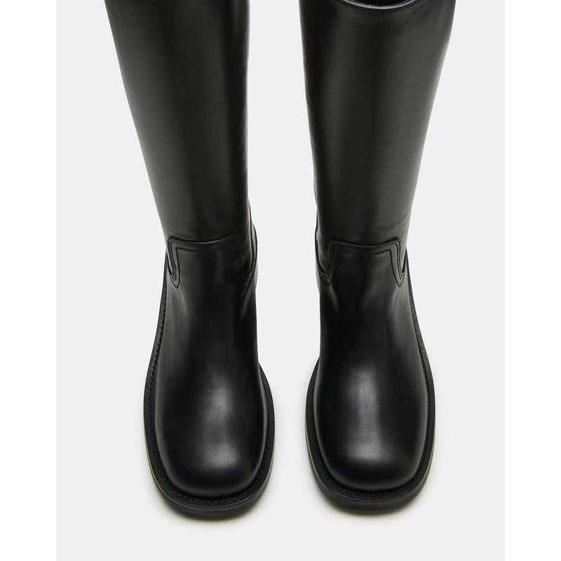 Steve Madden RIGGS BLACK LEATHER WIDE CALF - Wide