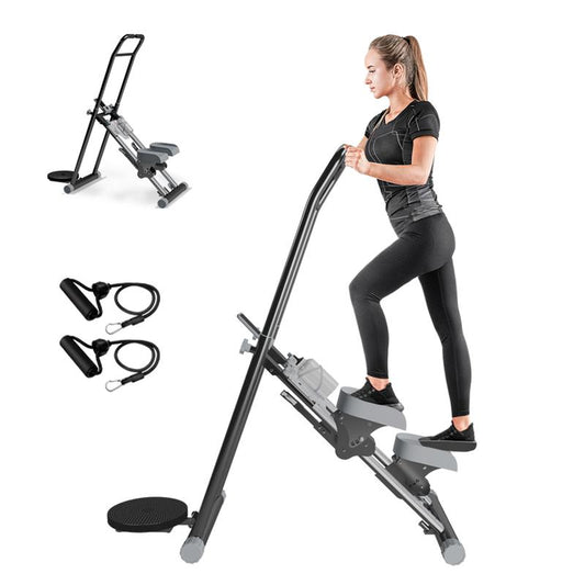 【Fallfreshness】Over SELF Vertical Climber Exercise Stair Stepper with Handlebar for Full-Body Workout Compact Cardio Climber Exercise Machine Vertical Climber for Home Gym Full Body Workout 220Lbs Weight Capacity