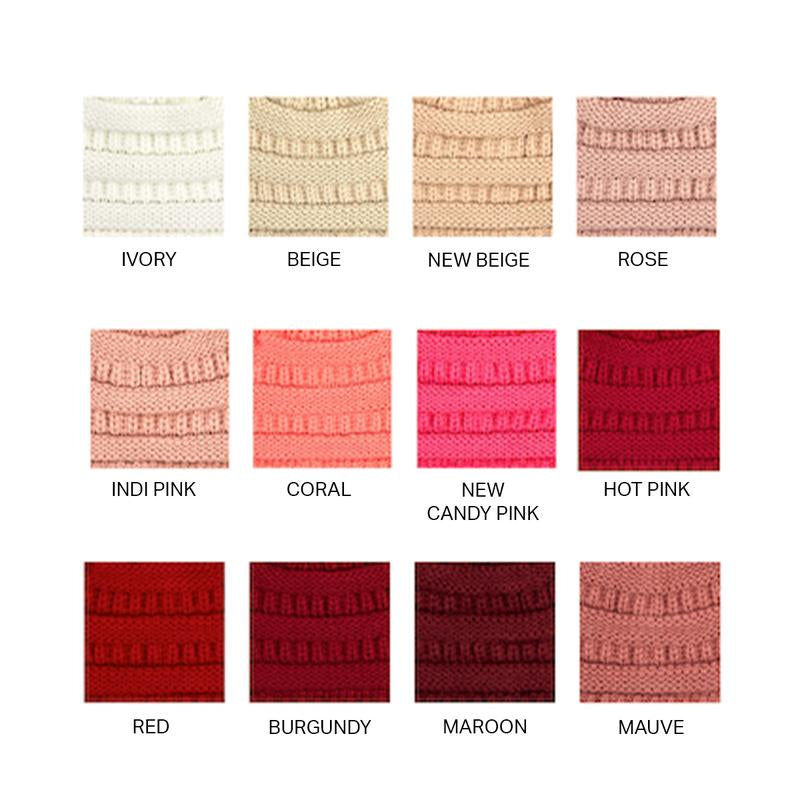 C.C Women’S Ponytail Beanie Tail Hat – Chic & Cozy Knit Winter Hat with High Ponytail Opening, Perfect for Halloween, Fall & Winter