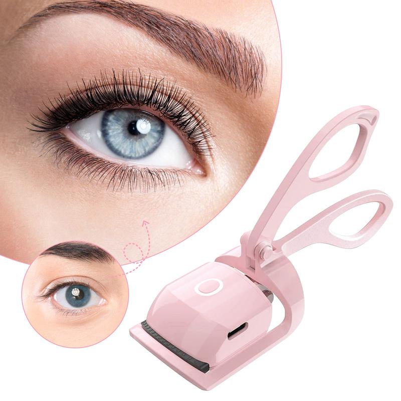 Aliver 2 Modes Heated Electric Eyelash Curler Cosmetics Curling Mascara Beauty Products Makeup Tool Pink