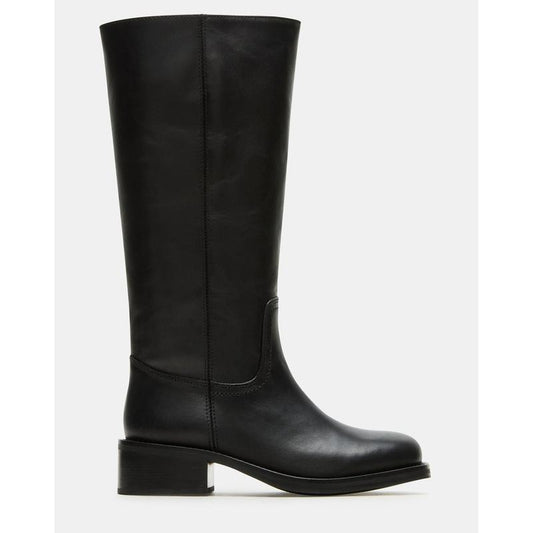 Steve Madden RIGGS BLACK LEATHER WIDE CALF - Wide