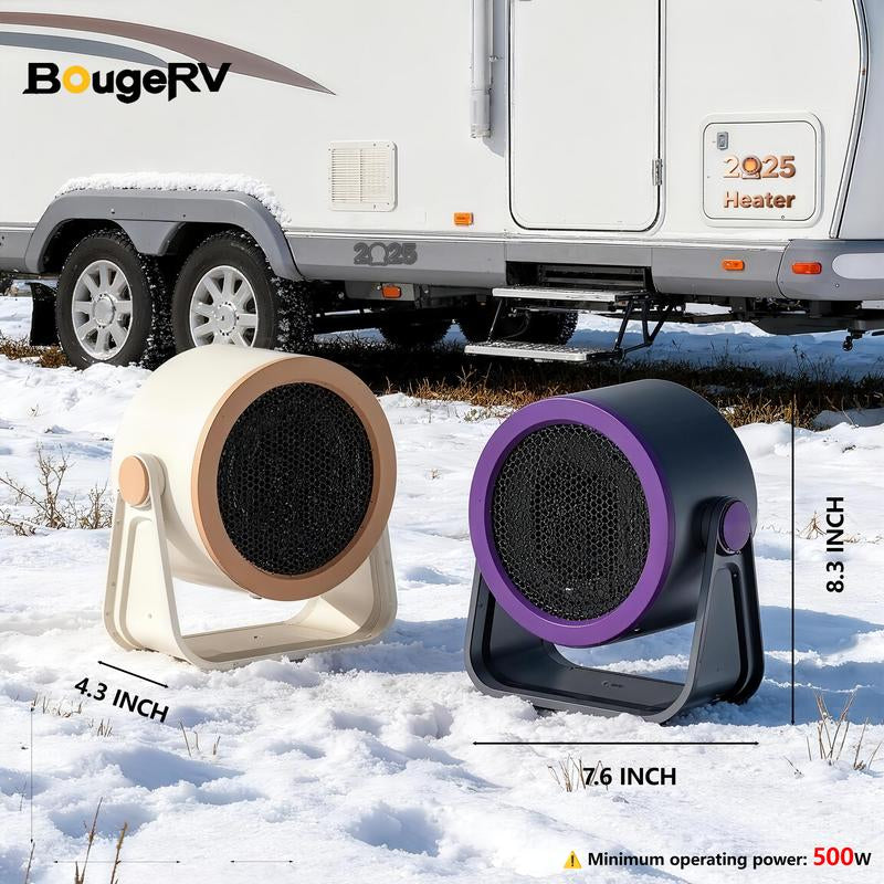 Bougerv 2025 Heater Outdoor & Desktop Portable Heater-- 2025 New Hot Air Blower Mini Radiator Energy Efficient Winter Warmer Warmth Convenience Compact Design Low Energy Consumption
