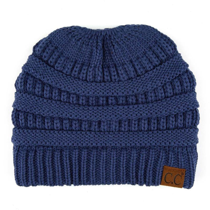 C.C Women’S Ponytail Beanie Tail Hat – Chic & Cozy Knit Winter Hat with High Ponytail Opening, Perfect for Halloween, Fall & Winter